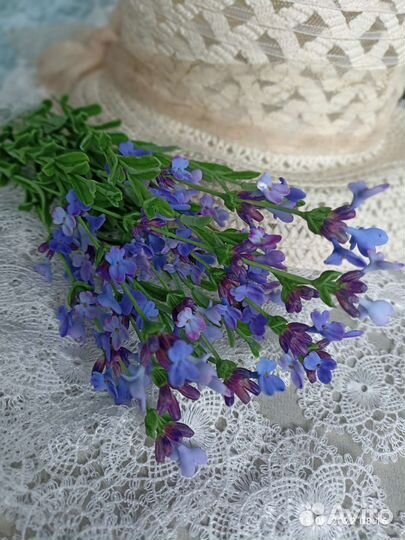 Лаванда из холодного фарфора