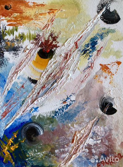 Картина маслом на грунтованном картоне