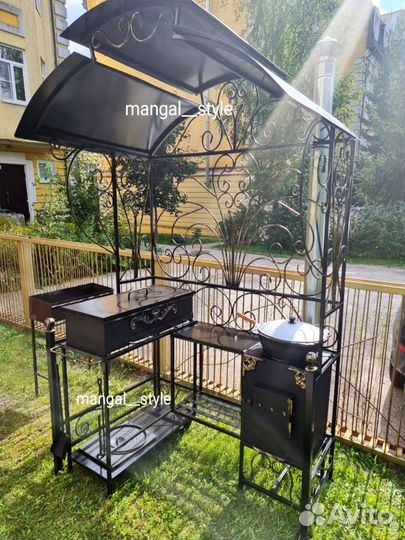 Мангал с крышей