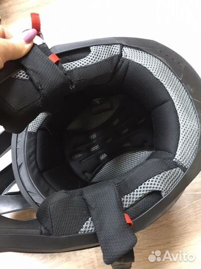 Мото шлем кроссовый черный