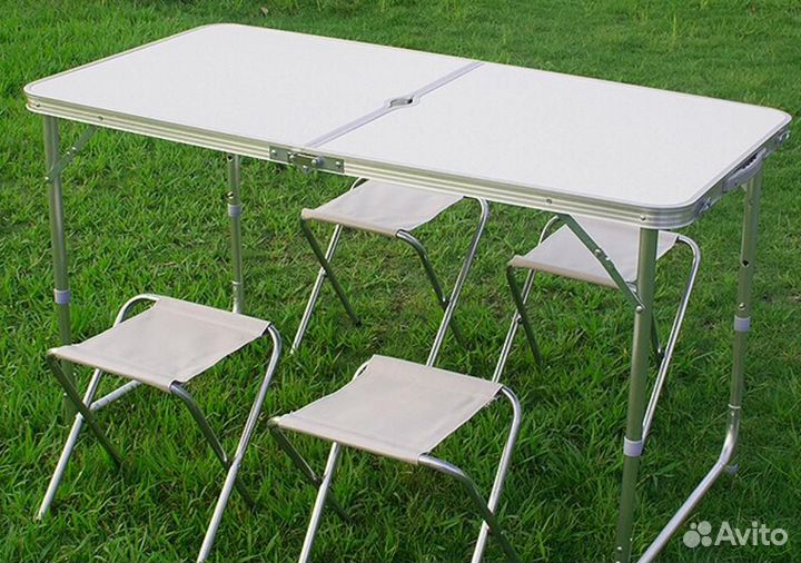Стол складной туристический с 4 стульчиками