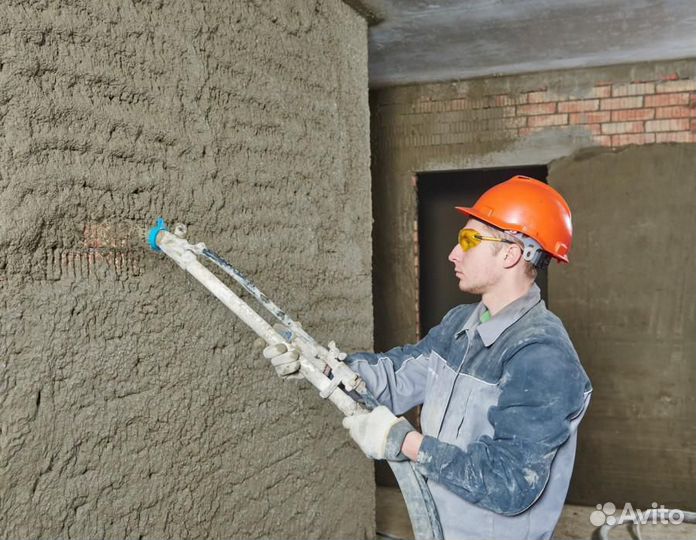 Механизированная машинная штукатурка стен