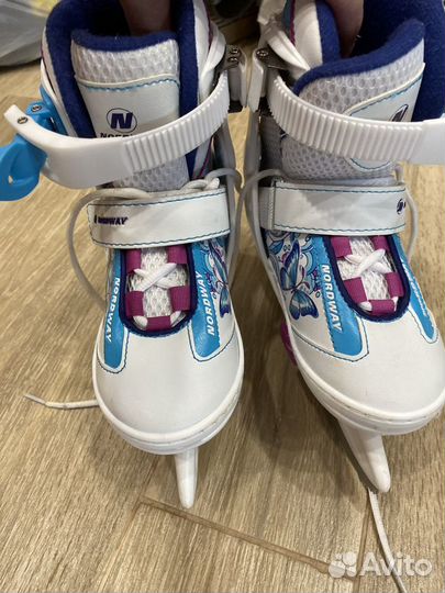 Коньки раздвижные nordway 26-30 в отличном состоян