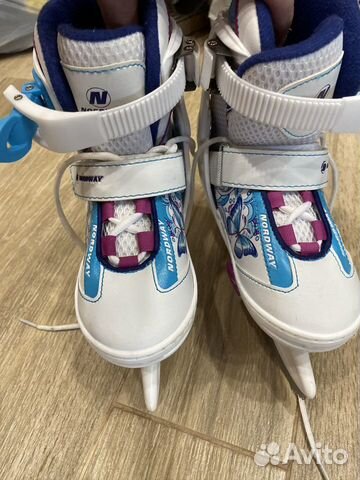 Коньки раздвижные nordway 26-30 в отличном состоян