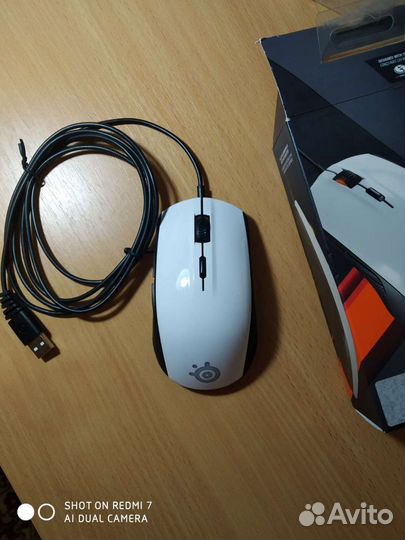 Мышь проводная SteelSeries Rival 100 White