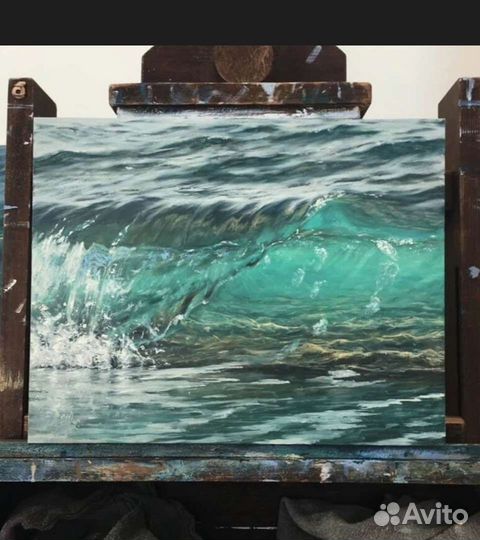 Картины маслом на холсте море гиперреализм разные