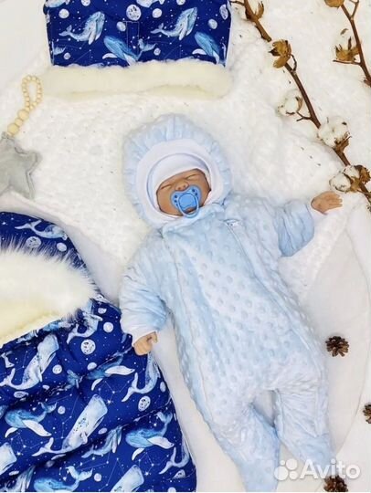 Комплект на выписку для мальчика зима