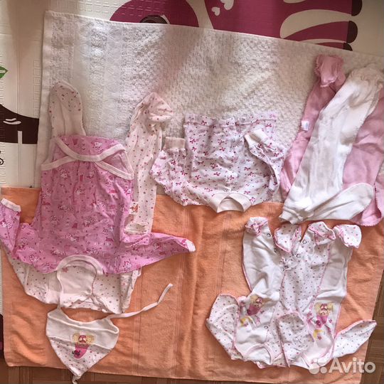 Вещи на девочку с рождения до 3 мес новорожденные