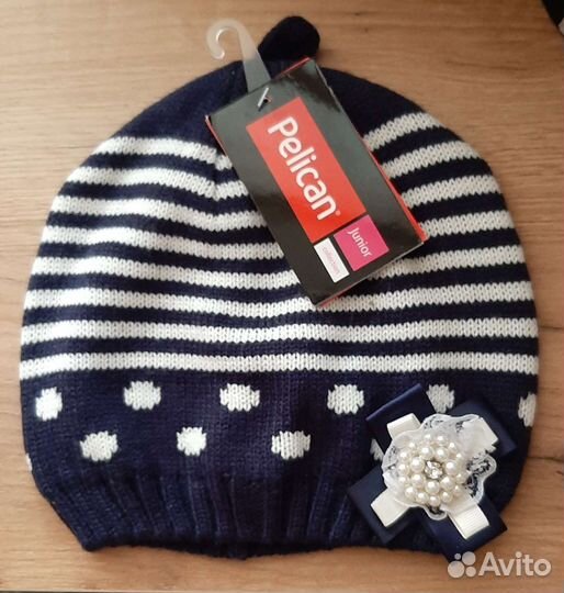 Шапка для девочки Pelican/Пеликан, размер 53-54