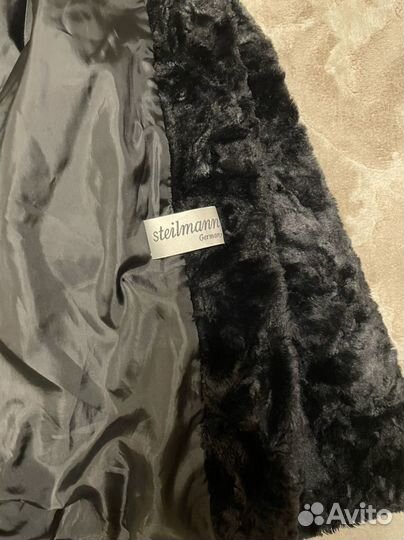 Искусственная шуба короткая с капюшоном