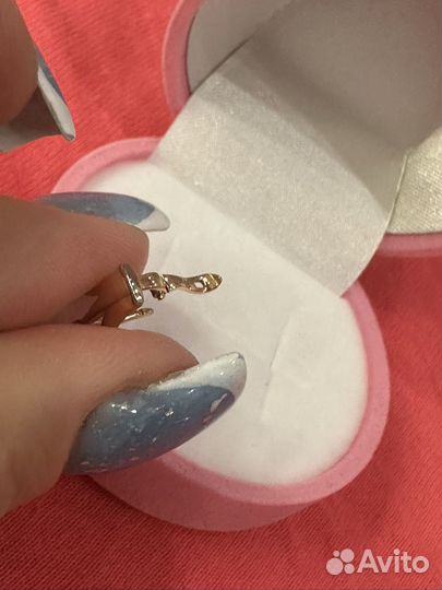Золотые серьги детские 585