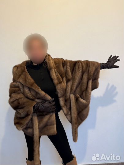 Шуба норковая цвет соболь