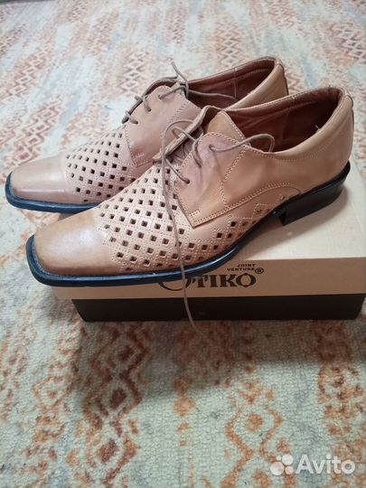 Кожаные туфли мужские летние, Испания, 41 разм