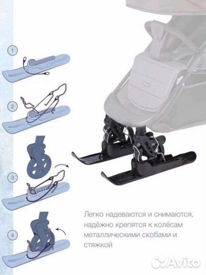 Лыжи на коляску/для коляски универсальные