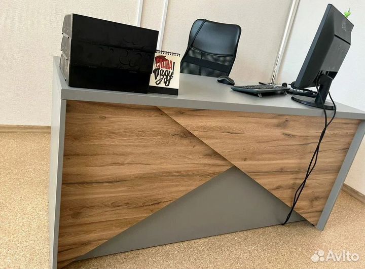 Стол компьютерный, стол письменный Вэл серый