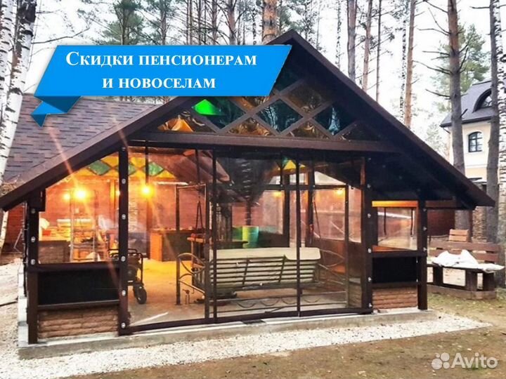 Мягкие стекла окна / разные виды креплений