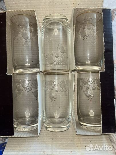 Бокалы из богемского стекла завода Ледницке Ровне