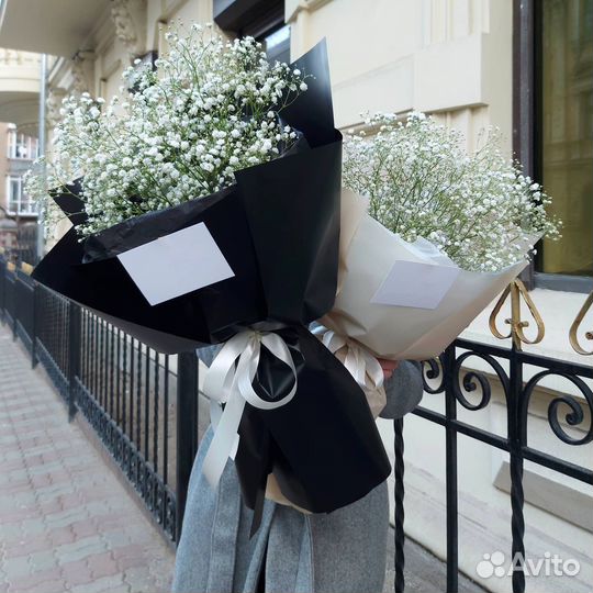 Свежие Букеты из Белой Гипсофилы