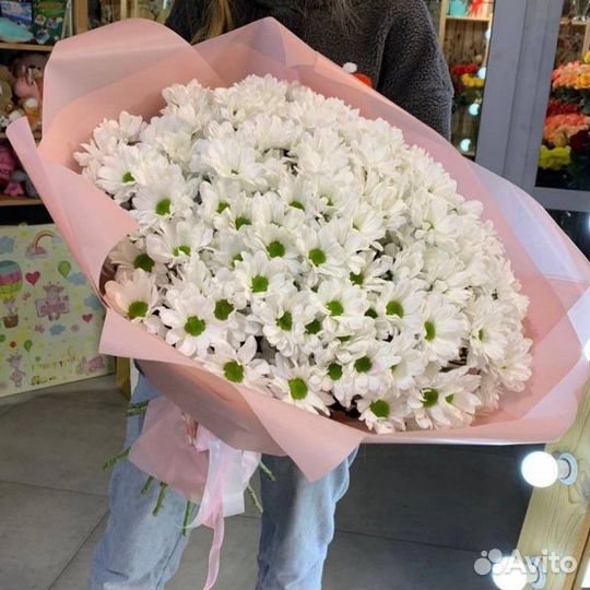 Огромный букет ромашек, доставка букетов