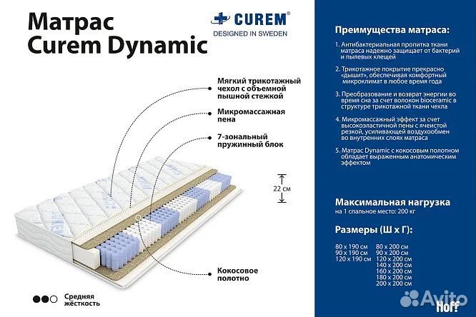 Матрас 180х200 аскона