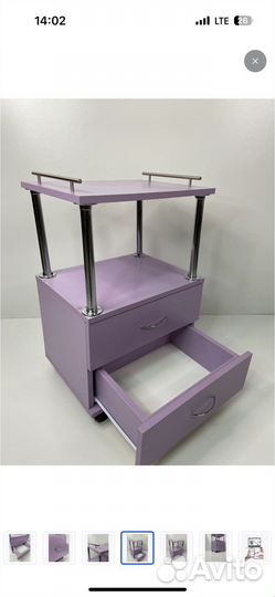 Этажерка на колесиках с ящиками