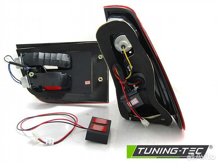 BMW X5 98-03 Фонари led bar красно-тонированные