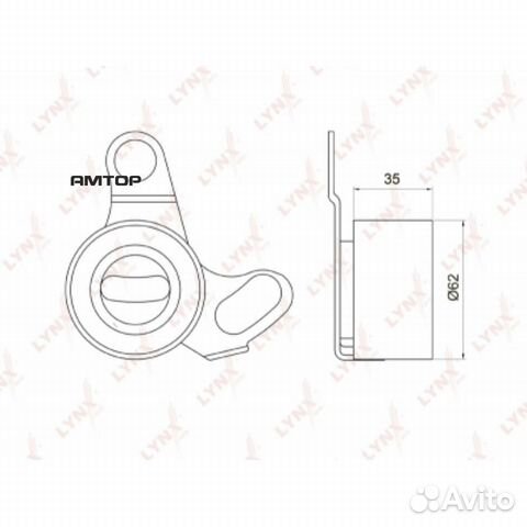 Lynxauto PB1064 Ролик натяжной ремня грм