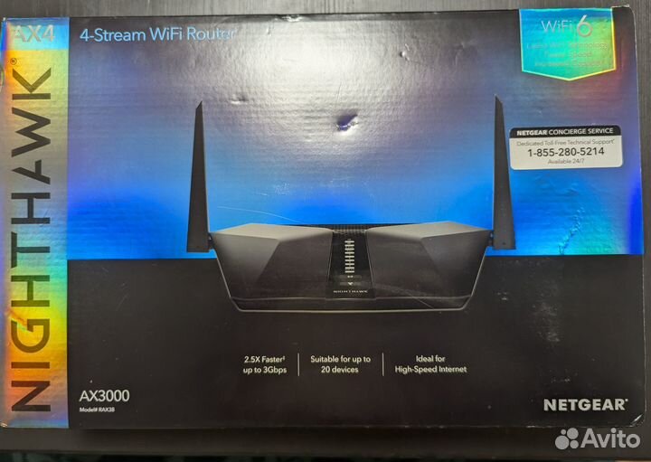 Wi-Fi роутер netgear Nighthawk AX4 AX3000 Rax38v2