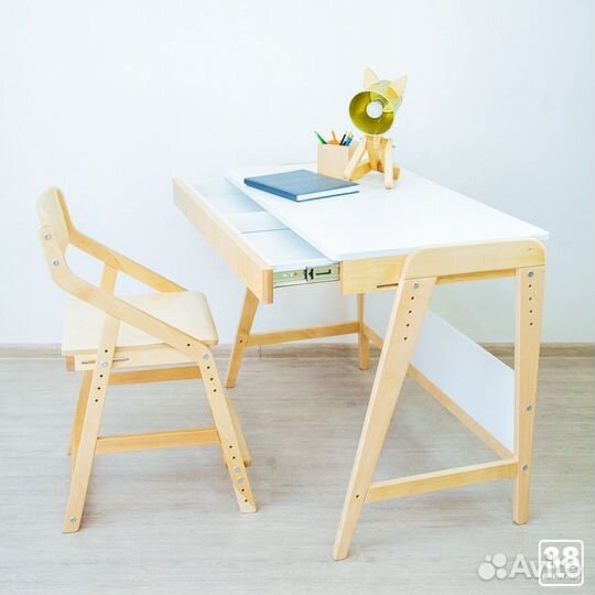 Растущий стул Робин Wood из берёзы без лака