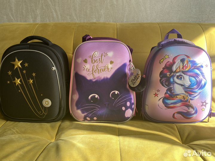 Рюкзак школьный для девочки grizzly новый