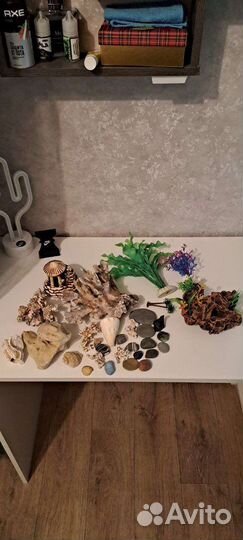 Аквариумы 7 и 30 литров, декорации