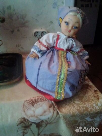 Самовар электрический расписной.кукла на самовар