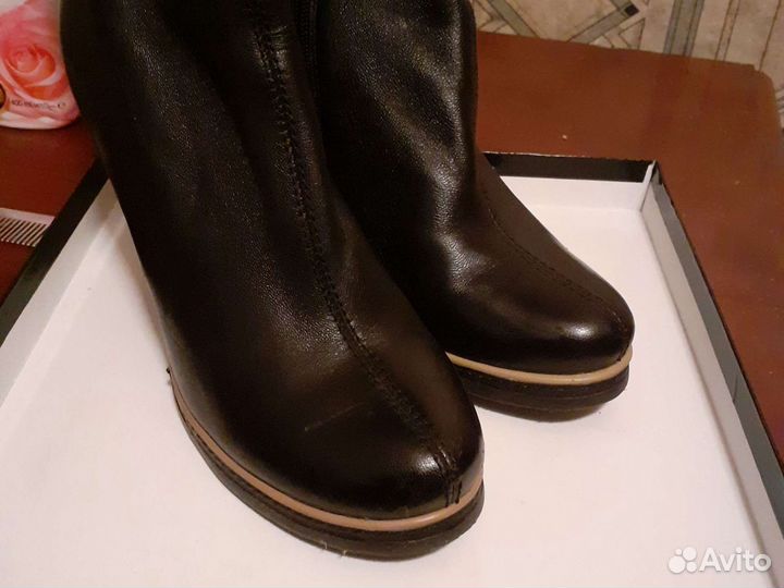Сапоги демисезонные из нат.кожи