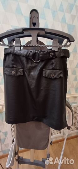 Юбка экокожа