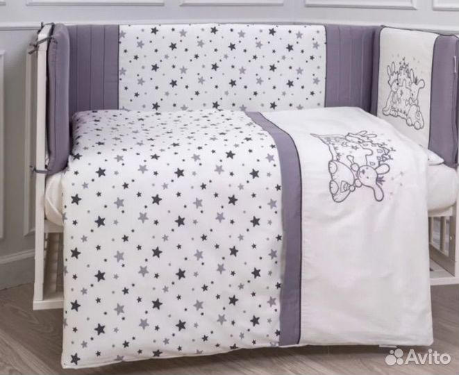 Комплект детского постельного белья с бортами