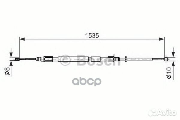 Трос ручника п.+л. L1533/755 BMW E90/E91 all 05