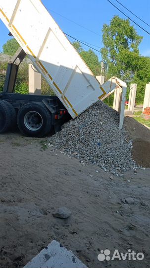 Щебень гравийный, гранитный, известняк,пгс, отсев