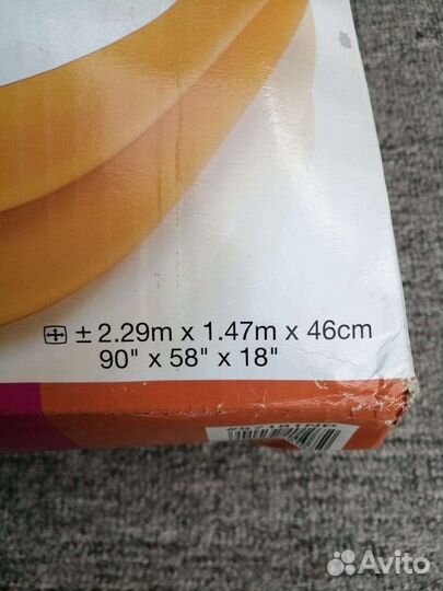 Бассейн надувной intex 229х147х46 см, 600 л, новый