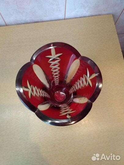 Ваза цветное стекло СССР