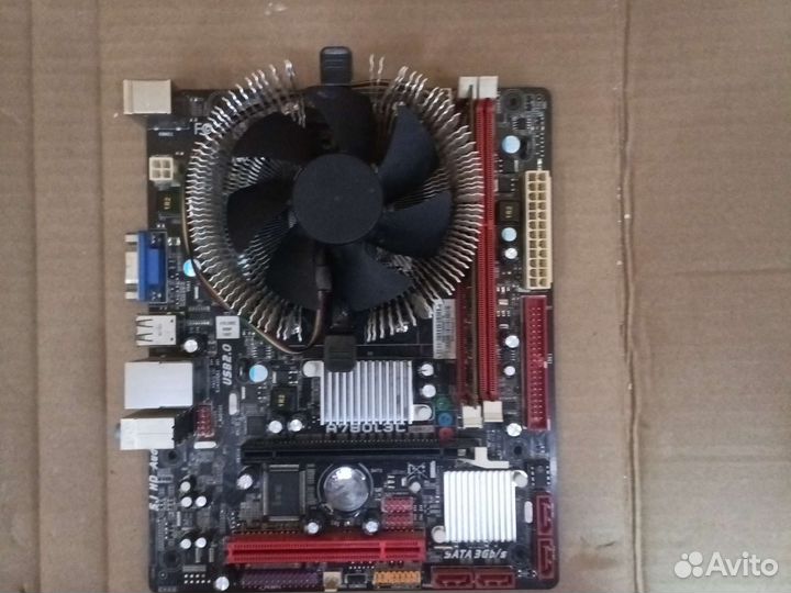 Готовый комплект мать проц озу и куллер