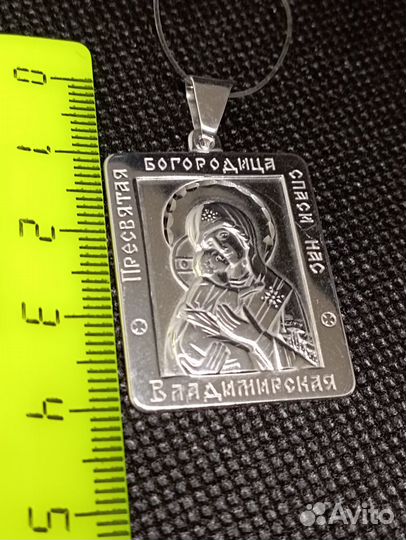 Подвеска серебро-4,21 гр-Владимирская-40 мм/37320