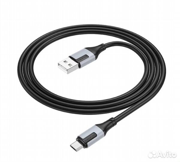 Кабель USB-microUSB BX101, черный, 1м