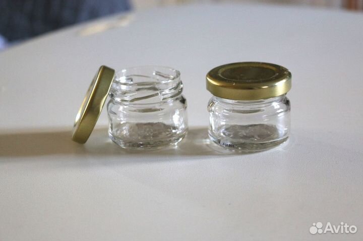 Маленькие стеклянные баночки с крышкой 30 мл