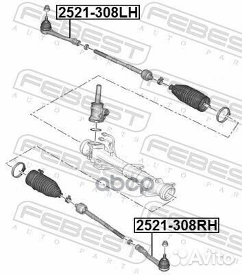 Наконечник рулевой правый 2521308LH Febest