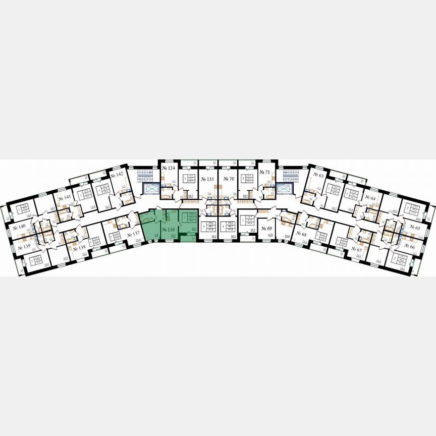 2-к. квартира, 49 м², 8/8 эт.