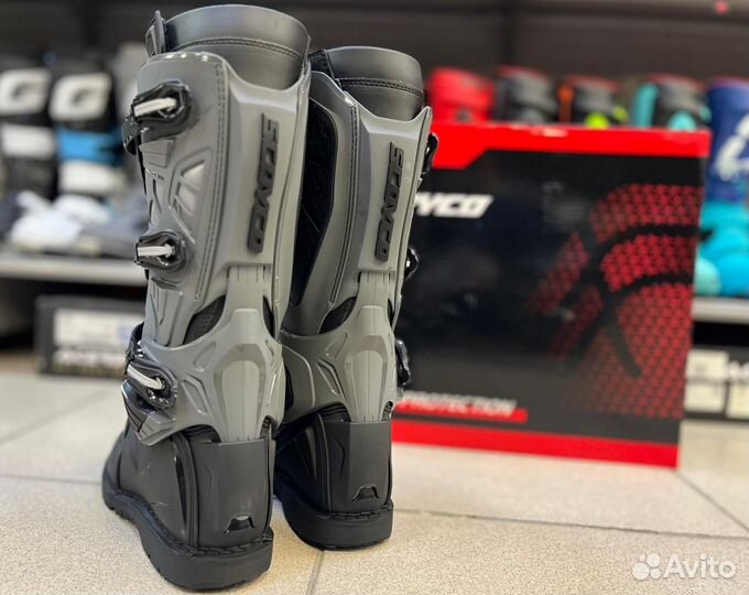 Мотоботы Scoyco TWL edition, черно-серый Размер 42