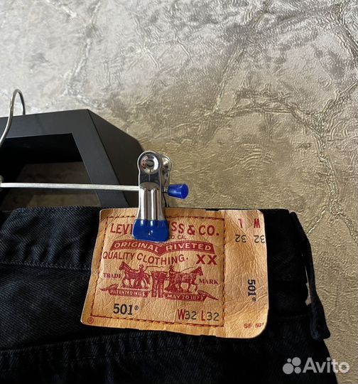 Плотные и широкие джинсы levis 501 s-m