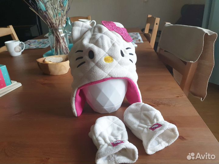 Шапка и Перчатки Hello Kitty, H&M 2-4 года