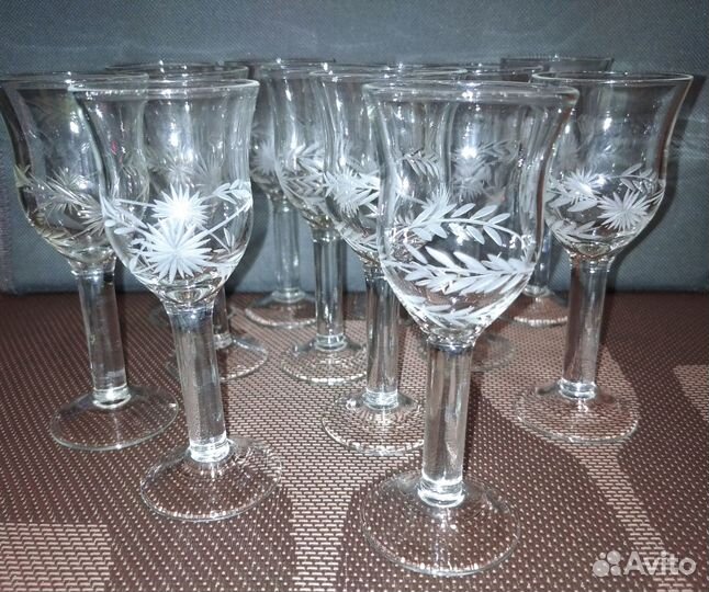 Хрустальные рюмки на ножке СССР
