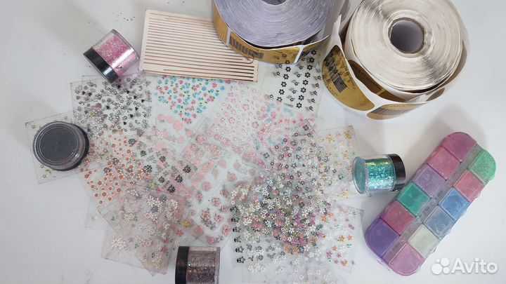 Для наращивания ногтей форма+наклейки для ногтей